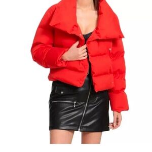 Women's Red Puffer Jacket